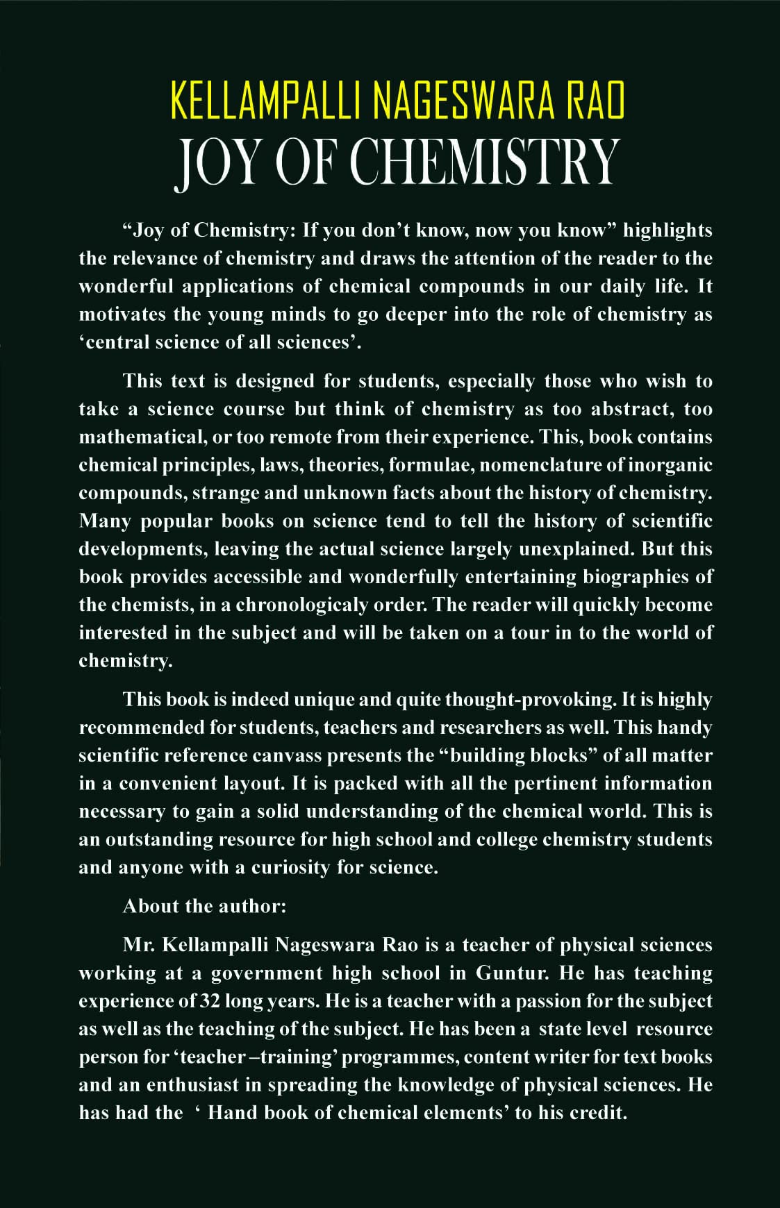 Joy of Chemistry (If You don't Know, Now you know)